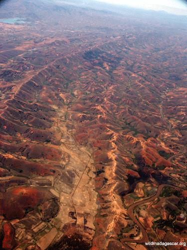 Soil erosion resulting from deforestation in eastern Madagascar
