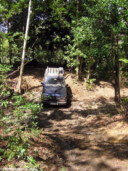 Vierrad-Antrieb, der in Madagaskar offroading ist