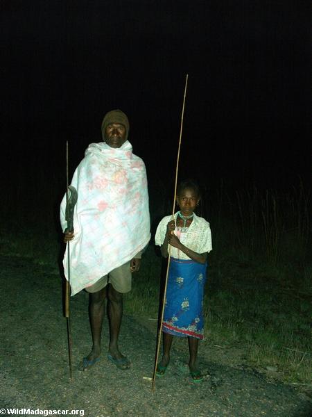 Bara father and daughter near Isalo NP (Isalo)