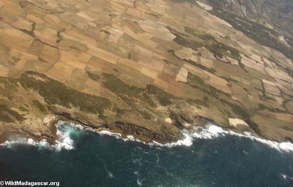 Aerial view of coastline of southern Madagascar (Ft. Dauphin)