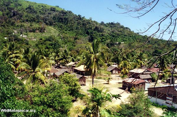 Ampangorinana village on the island of Nosy Komba