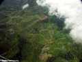 Aerial view of rainforest deforestation in Madagascar (Airplane flight from Anatananarivo to Maroantsetra)