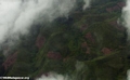 Aerial view of land clearing in Madagascar (Airplane flight from Anatananarivo to Maroantsetra)