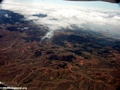 Aerial view of agricultural fire in Madagascar (Airplane flight from Anatananarivo to Maroantsetra)