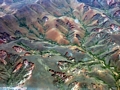 Erosion resulting from deforestation in Madagascar (Airplane flight from Anatananarivo to Maroantsetra)