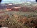 Aerial view of dry rice fields in western Madagascar (Flight from Tana West)