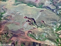 Airplane view of deforestation-induced erosion in western Madagascar (Flight from Tana West)