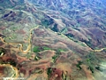 Plane view of erosion in Madagascar (Flight from Tana West)