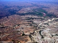 Plane view of deforestation-induced erosion in western Madagascar (Flight from Tana West)