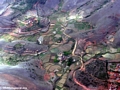 Aerial view of village in Western Madagascar (Flight from Tana West)