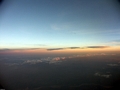 Sunset over highlands of Madagascar (Fort Dauphin - Tana Flight)