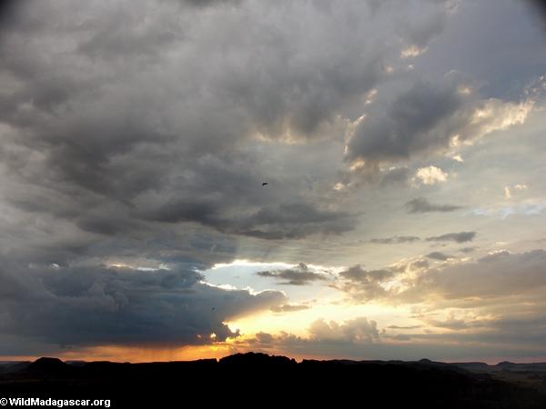 Approaching storm at sunset in Isalo National Park (Isalo) [1018-00670]