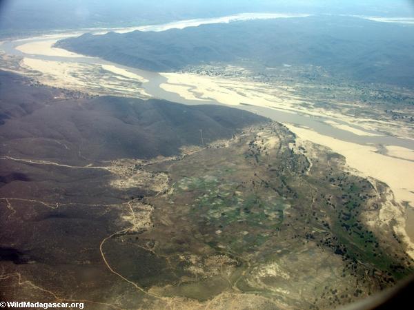 River siltation in Madagascar (Tulear)