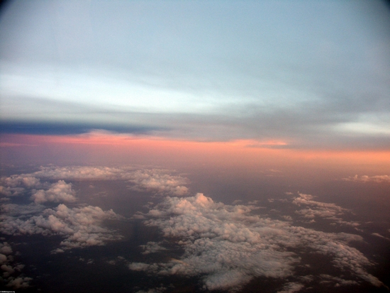 Sunset over highlands of Madagascar (Fort Dauphin - Tana Flight) [ftdaph-tana_flight0061]